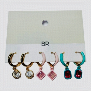 BP Jewelled Hoop Earrings Set of 3
